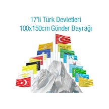 17 Eski Türk Devletleri Bayrakları Set 100x150 Cm Raşhel Kumaş 1