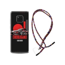 Huawei Mate 20 Pro Kılıf Rasta Boyun Askılı Hooligan 1636 Siyah