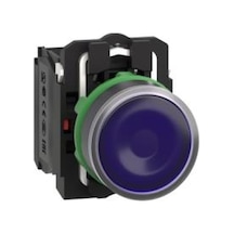 Schneider Electric XB5AW36M5 Ø22 Yaylı Dönüş 1NA+1NK 220-240V Sıva Altı Eksiksiz Işıklı Buton Mavi