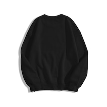 Startmore Unisex Gothic Ruthless Bisiklet Yaka Sweatshirt Siyah Siyah