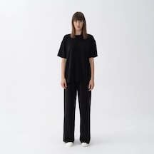 Qua Home Noa Kadın Modal Wide Leg Pantolon Siyah