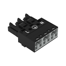 Wago 770-213 3 Kutuplu N-pe-l Baskılı Dişi 4,00 Mm² Siyah Konnektör