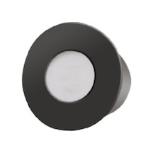 Mat Siyah Metal Kasa, 3 Watt Yuvarlak Sensörsüz Gün Işığı İç Mekan Merdiven Ve Basamak Armatürü Siyah