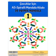 Çocuklar İçin A-3 Spiralli Mandala Kitabı-1
