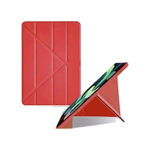 Lexroo Galaxy Tab A11 Plus İle Uyumlu Kılıf Kalem Koyma Bölmeli Stand Olan Uyku Modlu Suni Deri