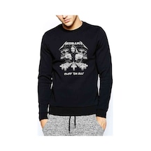 Metallıca Clıff Em All Metal Baskılı Siyah Erkek Sweatshirt