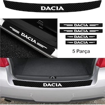 Dacia Sandero İçin Uyumlu Aksesuar Oto Bağaj Ve Kapı Eşiği Sticker Set Karbon
