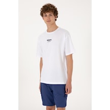 U.S. Polo Assn. Erkek Comfort Fit Bisiklet Yaka Beyaz Tişört 50299970-VR013