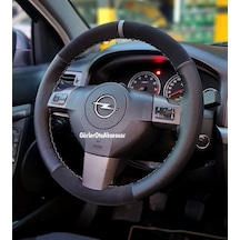 Opel Vectra C Dikme Direksiyon Kılıfı Noktalı-Alkantra Gri Yüzük