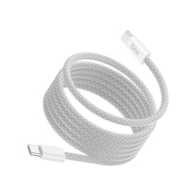 T4cc 65w Usb-c To Usb-c Manyetik Tasarımlı Örgülü Hızlı Şarj Ve Data Kablosu 1 Metre Beyaz