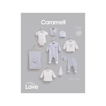 Caramell %100 Pamuk Moving Cars 10'lu Set 0-3 Ay 50-56 Cm Mavi Crml.ze2178.mav