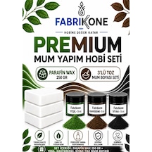 Premium Mum Yapım Hobi Seti - Parafin Wax 250 Gr - 3'lü Toz Mum Boyası Seti - Yeşil, Kahverengi, Siyah Bkfabpw2503ykhs Karışık