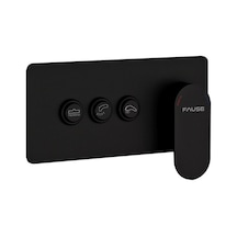 Fause Ankastre Banyo Bataryası Comfort 3 Yönlü Siyah Kab103-3B Siyah