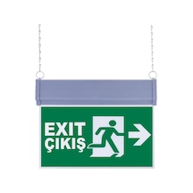Sg051-s2 Çift Yönlü Acil Yönlendirme Armatürü Zincirli Exit Çıkış Sağ-sol Dfb5c Beyaz