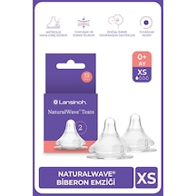 Lansinoh® NaturalWave® 2'li Biberon Emziği Ekstra Yavaş Akışlı (0 Ay+)