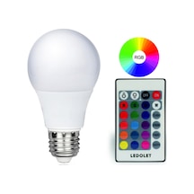 Rgb Led Ampül 220v 9w E27 Kumandalı Ledolet