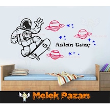 Uzay, Astronot Gezegen Ve Yıldızlar Duvar Sticker