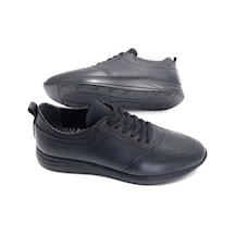 Umut Hakiki Deri Ortopedik Büyük Numara Hafif Yumuşak Erkek Ayakkabı Siyah