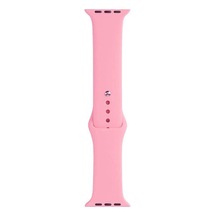 Apple Uyumlu Watch 7 41mm Band Serisi Klasik Kordon Silikon Strap Kayış-pembe