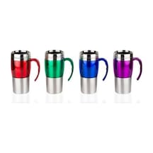 Penguen Renkli Termos Kupa Bardak - 450 Ml - Mor - 296617858 Mor