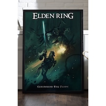 Elden Ring Siyah Ahşap Çerçeveli Poster, Dekoratif Oyun Duvar Tablosu