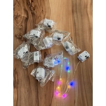 Lgbt Renkli Led Işık Pilli 3 Modlu Dekoratif Süs 10 Lu Set Toplam 15 M Her Bir Paket 1,5 M Çok Renkli