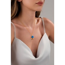 14 Ayar Altın Gözlü Mardin İşi Pullu Süryani Kolye Altın