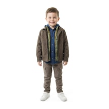 Xo Kids Erkek Çocuk 4lu Alt Üst Takım 2-7 Yaş 4424 Haki