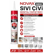 N 800 Sıvı Çivi Montaj Yapıştırıcı Strafor Eps-xps Levhalarda Süpürgelik Pervazlarda 280 Ml