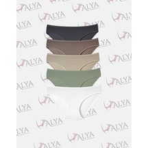 Alya Underwear Kadın Pamuklu Hipster - Slip Külot 5 Farklı Renk 1 Pakette P09