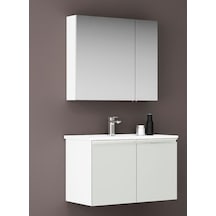 Orka Terme 80 Cm Mdf Beyaz Banyo Dolabı Takımı Beyaz