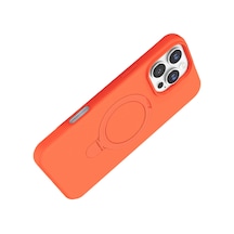 İphone 16 Pro Max Regal Magsafe Standlı Kapak - Turuncu