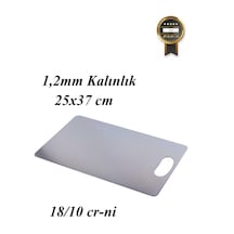 1,2 Mm Paslanmaz Çelik / Metal Kesme Tahtası 304 Kalite 25x37 Cm 18/10 Cr-ni Gümüş