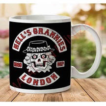 1-1447 Hells Grannies Monty Python Logo İki Tarafı Baskılı Kupa Bardak.jpg Çok Renkli