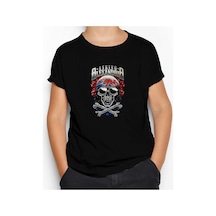 Zepplin Giyim Asking Alexandria Skull Siyah Çocuk Tişört Siyah