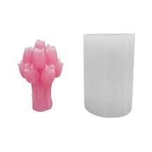 Tahtakale Toptancı Silikon 3d Lale Buketi Mum Kalıbı