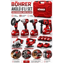 Böhrer Ba011385 6 Lı Özel Kombo Set + 4batarya 2 Şarj Aleti