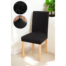 Bambu Nano Kumaş Likralı Yıkanabilir Sandalye Kılıfı Lastikli Tekli Sandalye Örtüsü