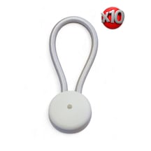 Sealux Marine Tekne Tente Branda Lastikli Klips Beyaz 9cm 10 Adet