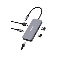 Usb-c Pro Multiport Hub 5'i 1 Arada, Çoklu Bağlantı Noktalı Adaptör, Usb-c, Hdmı, Rj45, Usb-a V