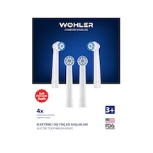 Wohler Şarjlı Ve Pilli Diş Fırçası Yedek Başlığı Oral-b Uyumlu 4 Adet Yumuşak - Çocuk Ve Yetişkin