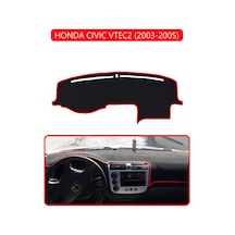 Honda Cıvıc Vtec2 2003-2005torpido Koruma Halısı Kırmızı Kenar