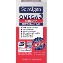 Sorvagen Omega 3 High Dha Norveç Balık Yağı 50 Kapsül