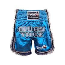 Dragondo Mt3020 Apache Muaythai Şortu Turkuaz Püsküllü Muay Thai Şortu Turkuaz