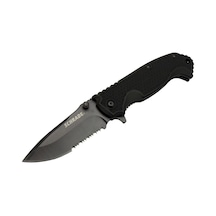 Schrade 5-1 Siyah Kamp Çakı 20cm- Yarı Otomatik, Testere Detaylı, Kemerlikli Çok Renkli