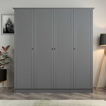 Kale 4 Kapaklı 2ç Taçlı Dolap Antrasit Mebran Panjur Antrasit 210cm Antrasit