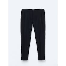 Kip Lacivert Dokuma Jogging Fit Casual Yün Karışımlı Pantolon Lacivert