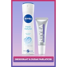 Kadın Sprey Deodorant Fresh Natural 150ml Ve Glowy Lips Nemlendirici Dudak Parlatıcı,hyaluronik Asit