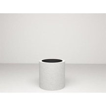 Nuano Consept Silindir Serisi Yuvarlak Saksı Beyaz 70x70