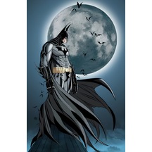 Movas Sanat Batman Ve Dolunay - Batman Elmas Mozaik Tablo Mozaik Puzzle 45x70 E20204021